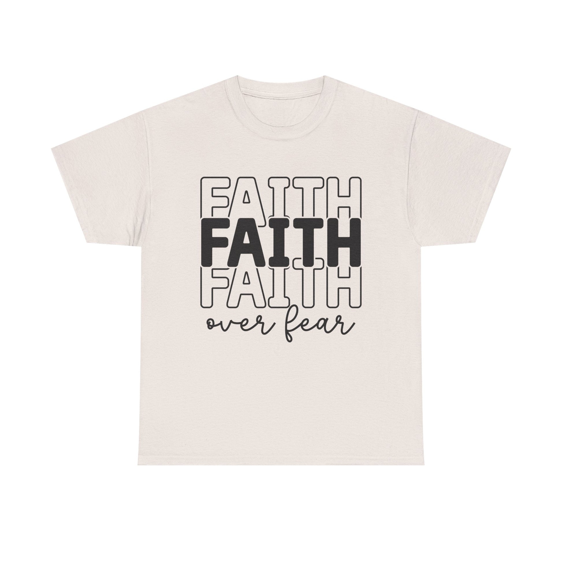 Faith Over Fear Unisex Heavy Cotton Tee - Inspirational T-Shirt - GULLYDESIGN