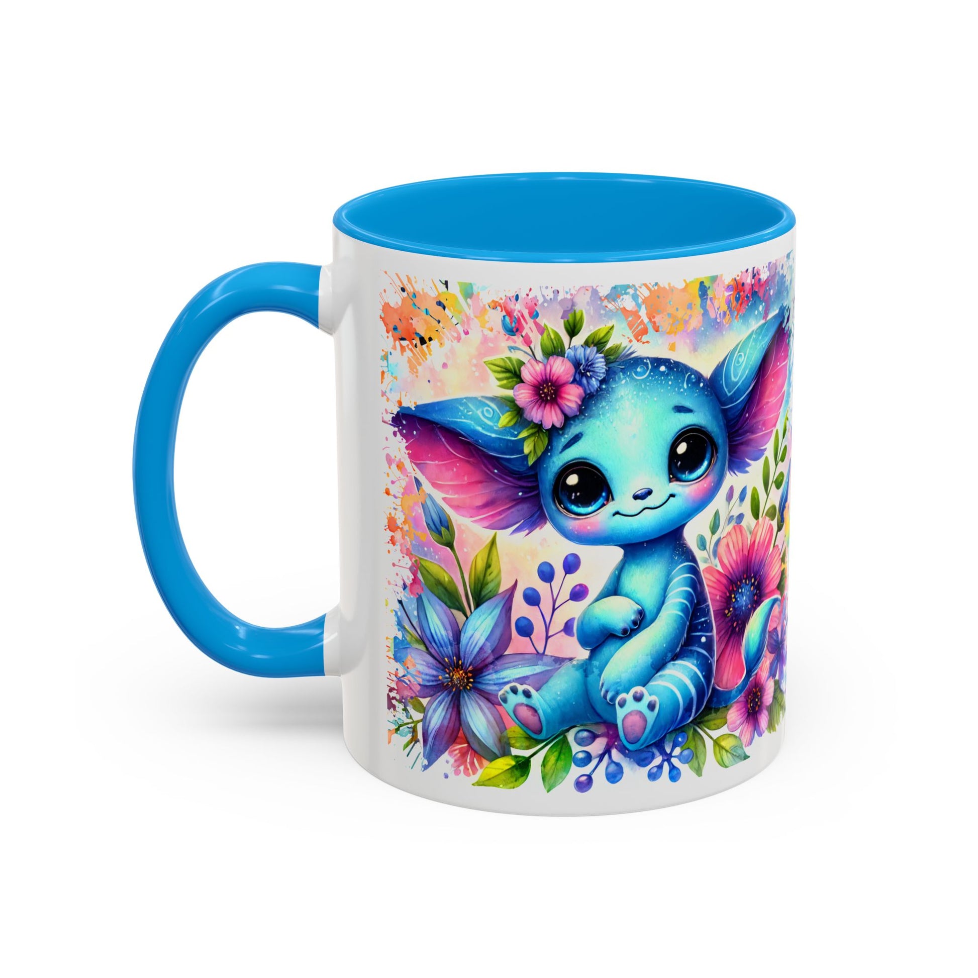 Colorful Floral Character Mug - Cute 11oz/15oz Coffee Mug for Nature Lovers - GULLYDESIGN