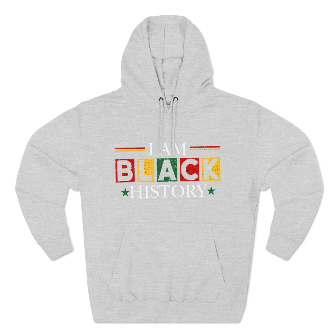 Black History Three-Panel Fleece Hoodie - Celebrate Identity & Culture - GULLYDESIGN