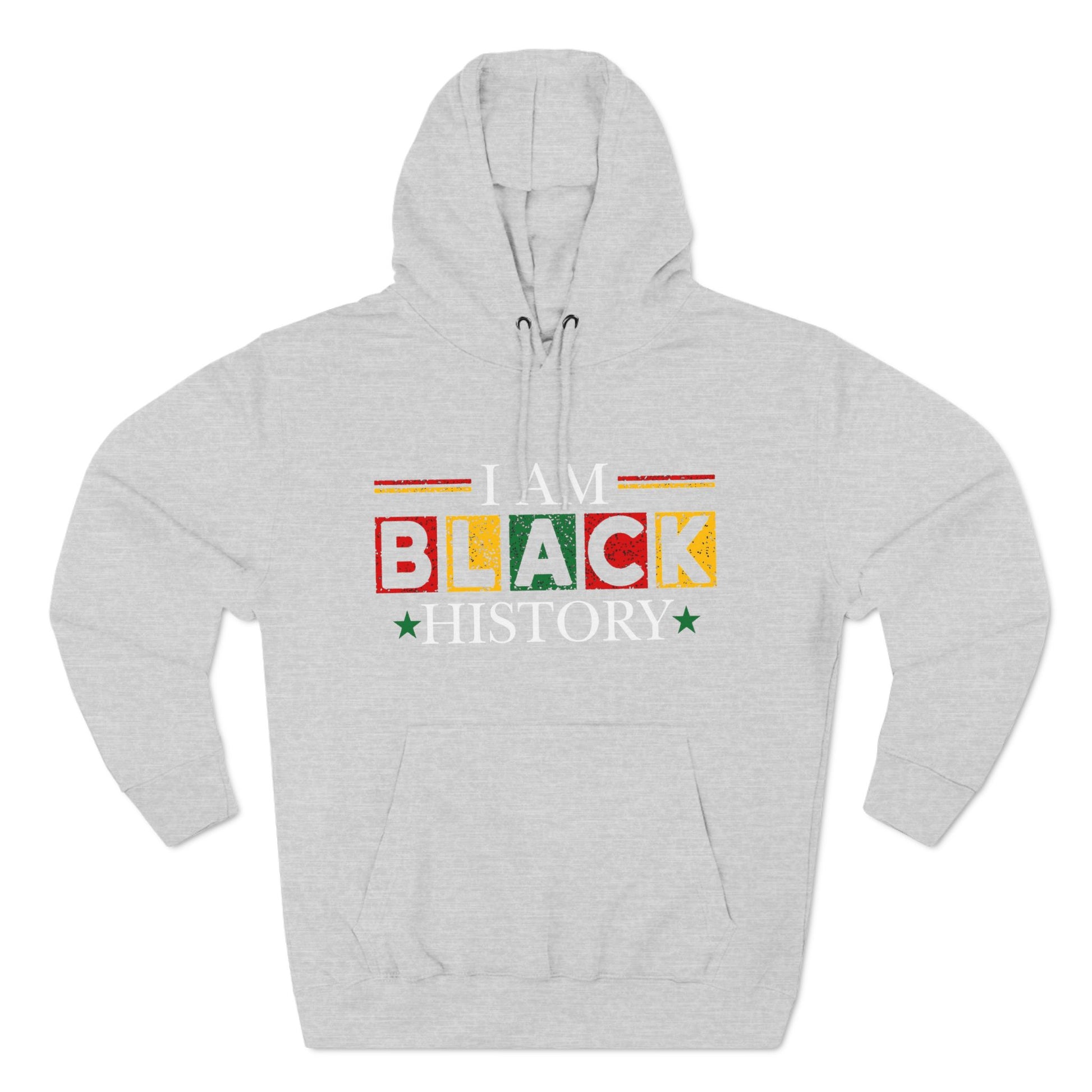 Black History Three-Panel Fleece Hoodie - Celebrate Identity & Culture - GULLYDESIGN