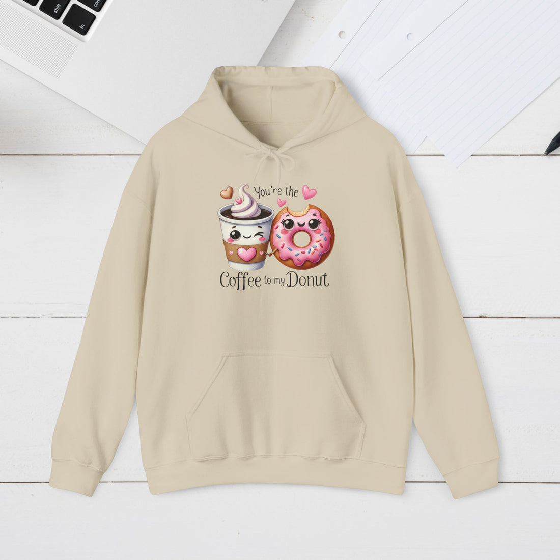 Cute Coffee & Donut Hoodie - You're the Coffee to My Donut Sweatshirt - GULLYDESIGN