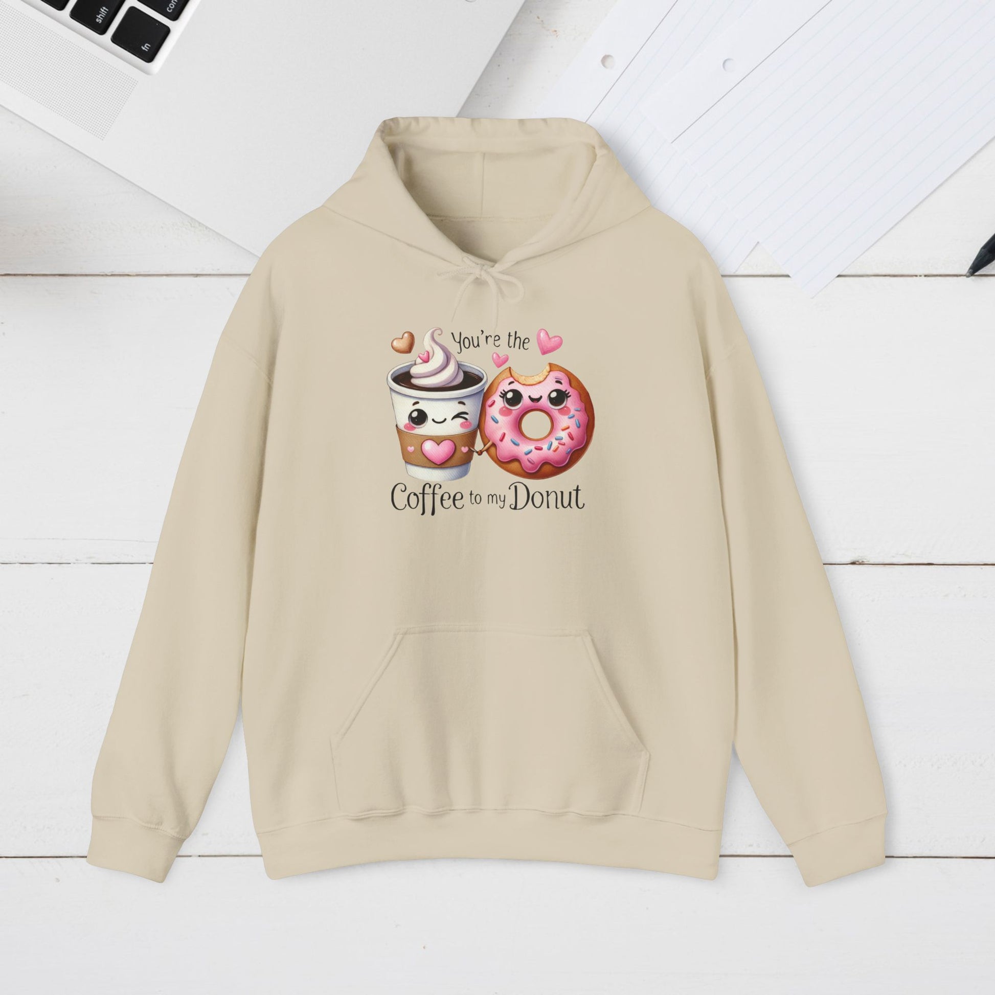 Cute Coffee & Donut Hoodie - You're the Coffee to My Donut Sweatshirt - GULLYDESIGN