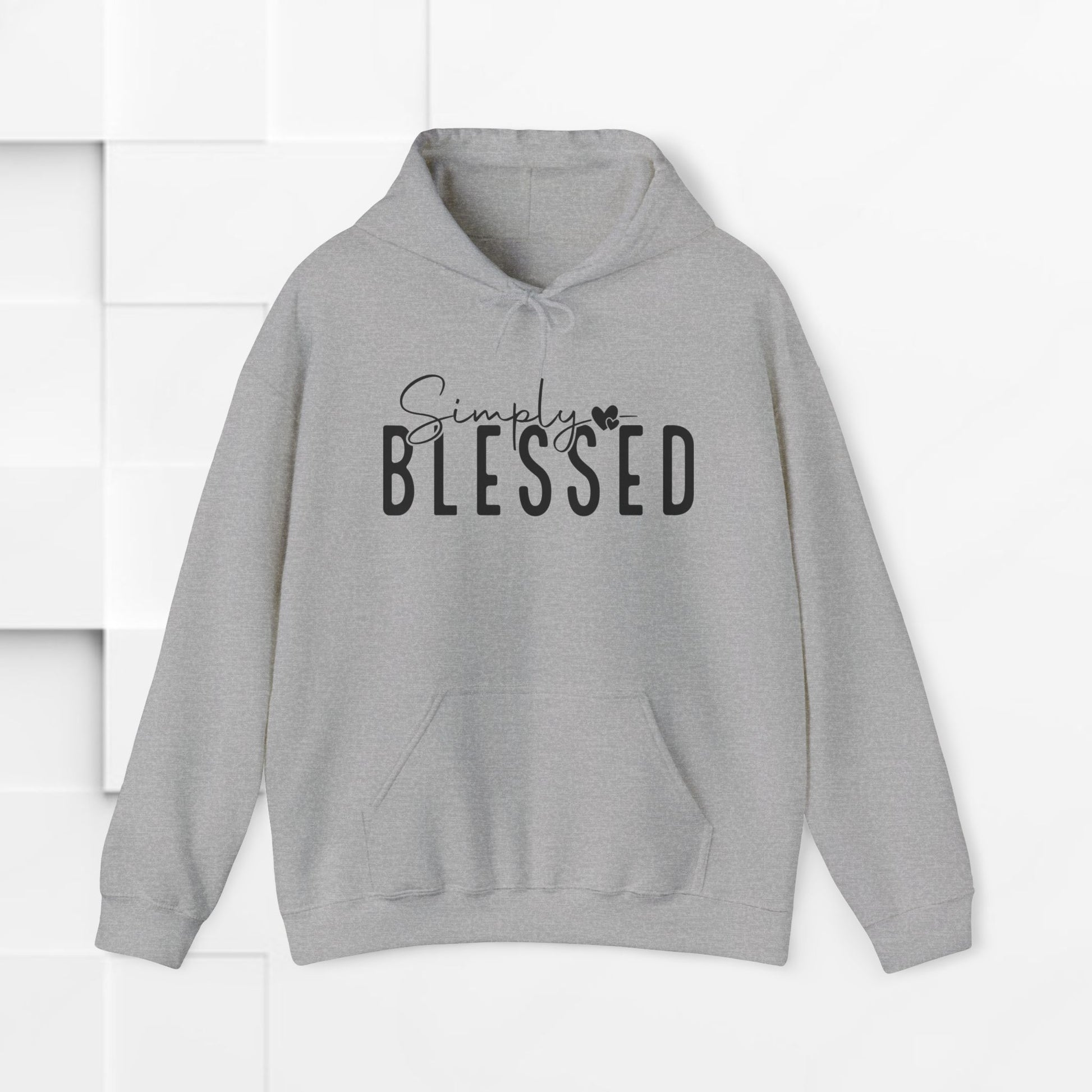 Simply Blessed Unisex Heavy Blend Hooded Sweatshirt - Cozy Casual Wear for Mindfulness and Gratitude - GULLYDESIGN