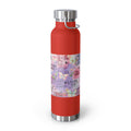 Inspirational Copper Insulated Water Bottle - 22oz - Motivational Quotes & Colorful Design - GULLYDESIGN