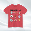 God Says I Am Unisex Heavy Cotton Tee - Inspirational Graphic T-Shirt - GULLYDESIGN