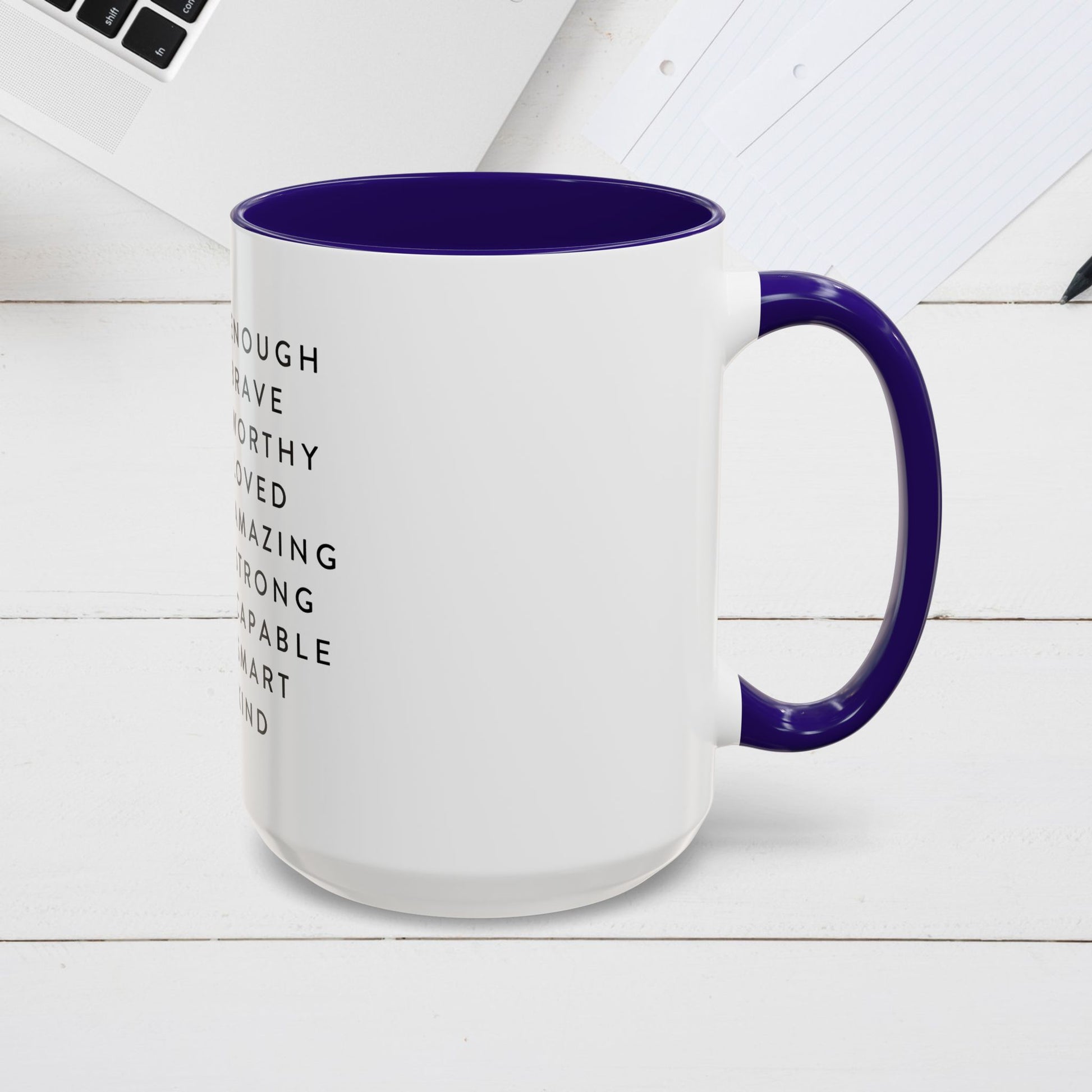 Inspirational Colorful Mug - Empowering Affirmations for Coffee Lovers - GULLYDESIGN