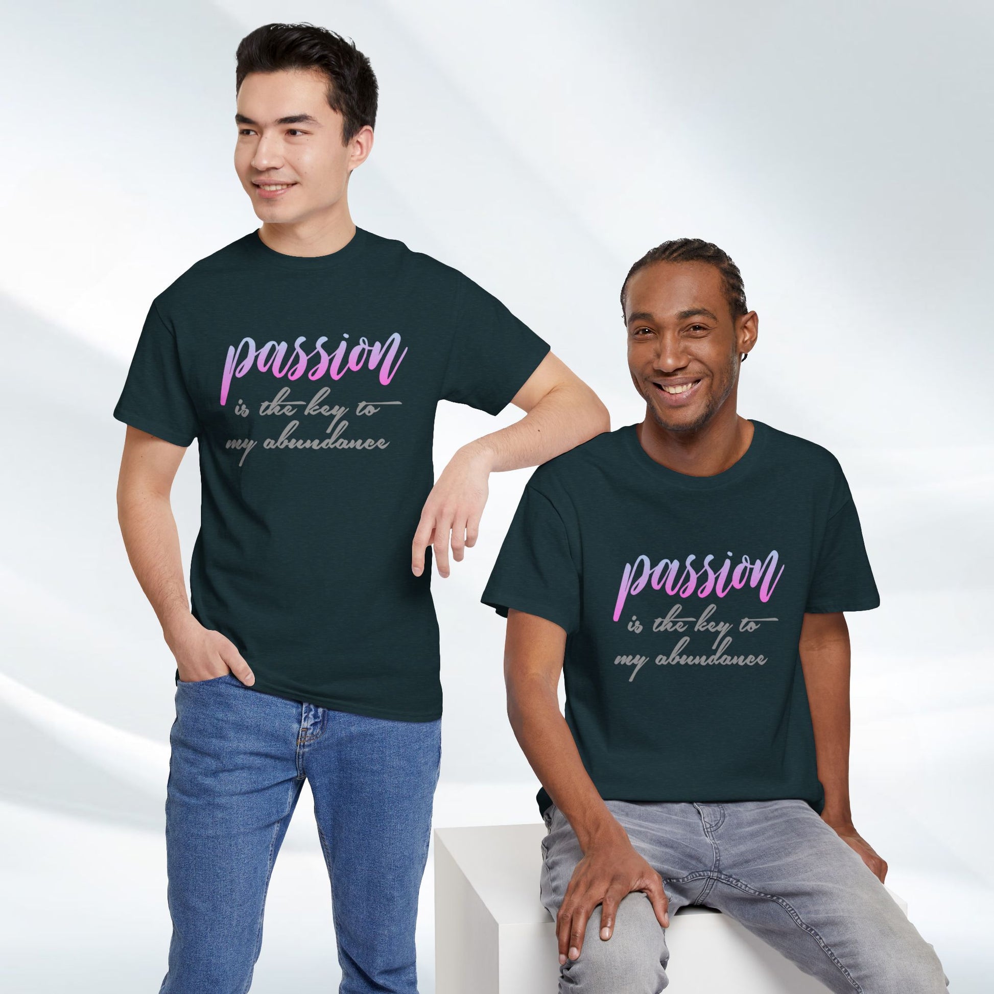 Passion is the Key Unisex Heavy Cotton Tee - Motivational T-Shirt for Inspiration and Abundance - GULLYDESIGN