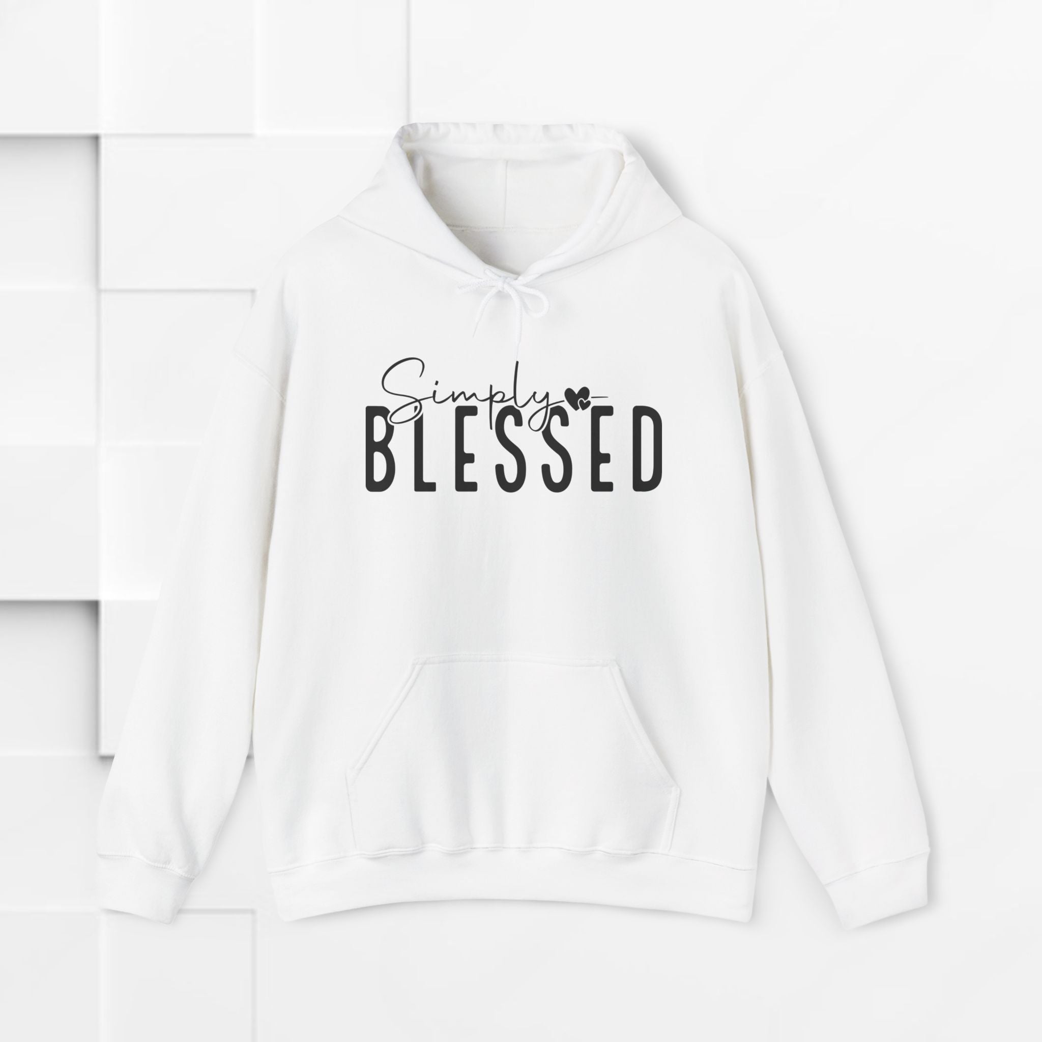 Simply Blessed Unisex Heavy Blend Hooded Sweatshirt - Cozy Casual Wear for Mindfulness and Gratitude - GULLYDESIGN