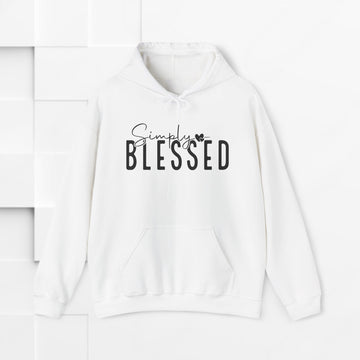 Simply Blessed Unisex Heavy Blend Hooded Sweatshirt - Cozy Casual Wear for Mindfulness and Gratitude - GULLYDESIGN