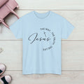 Faith-Inspired Unisex Heavy Cotton Tee - 'The Way, The Truth, The Life' - GULLYDESIGN