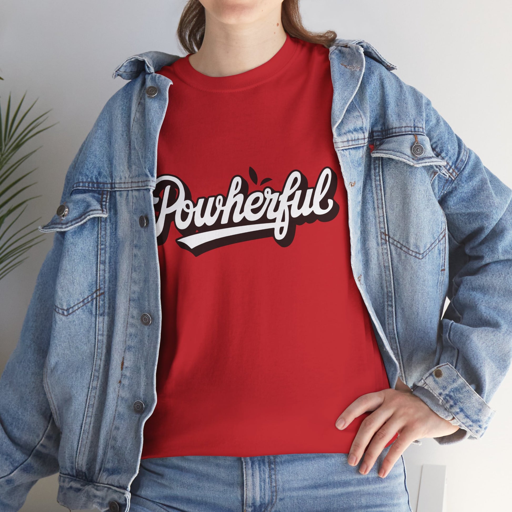 Unisex Heavy Cotton Tee - 'Powerful' Graphic Tee for Empowerment and Self-Expression - GULLYDESIGN