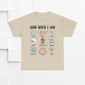 God Says I Am Unisex Heavy Cotton Tee - Inspirational Graphic T-Shirt - GULLYDESIGN