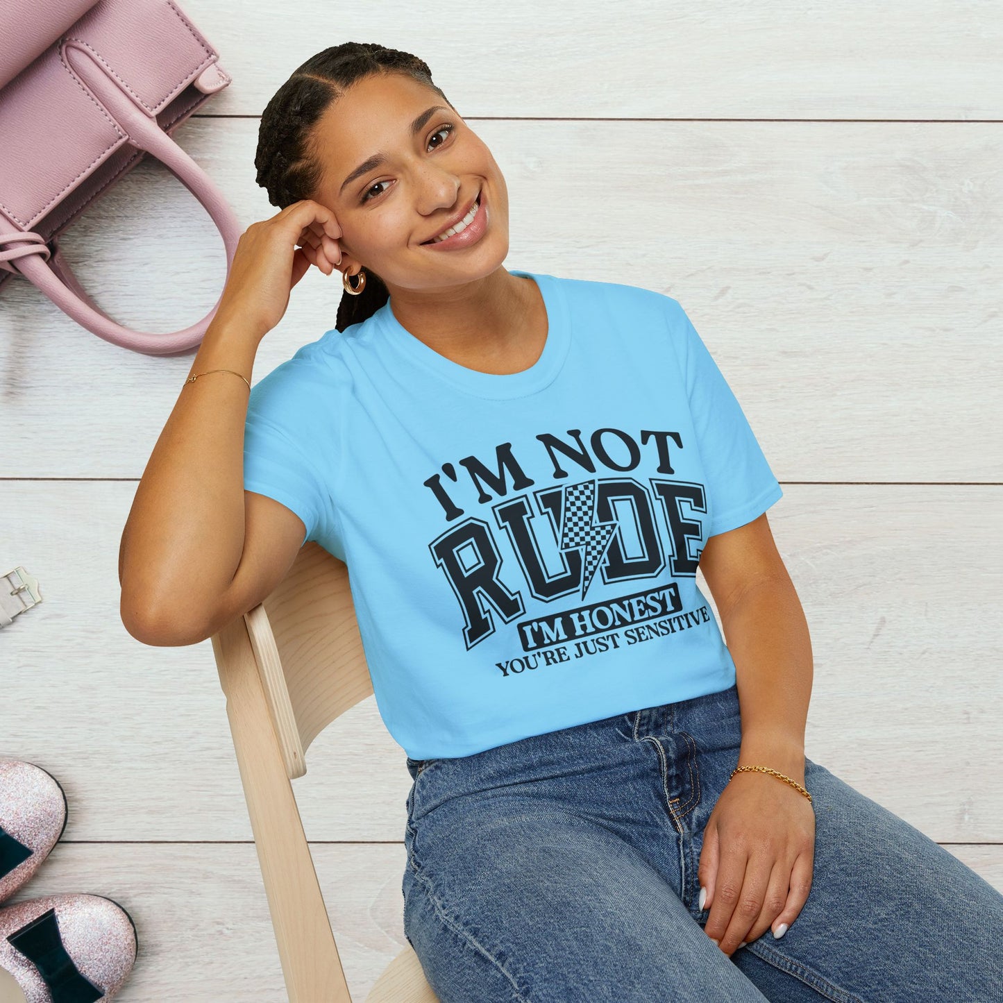 I'm Not Rude Unisex Softstyle T-Shirt – Honest Statement Tee for Fun Encounters