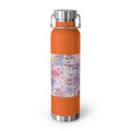 Inspirational Copper Insulated Water Bottle - 22oz - Motivational Quotes & Colorful Design - GULLYDESIGN
