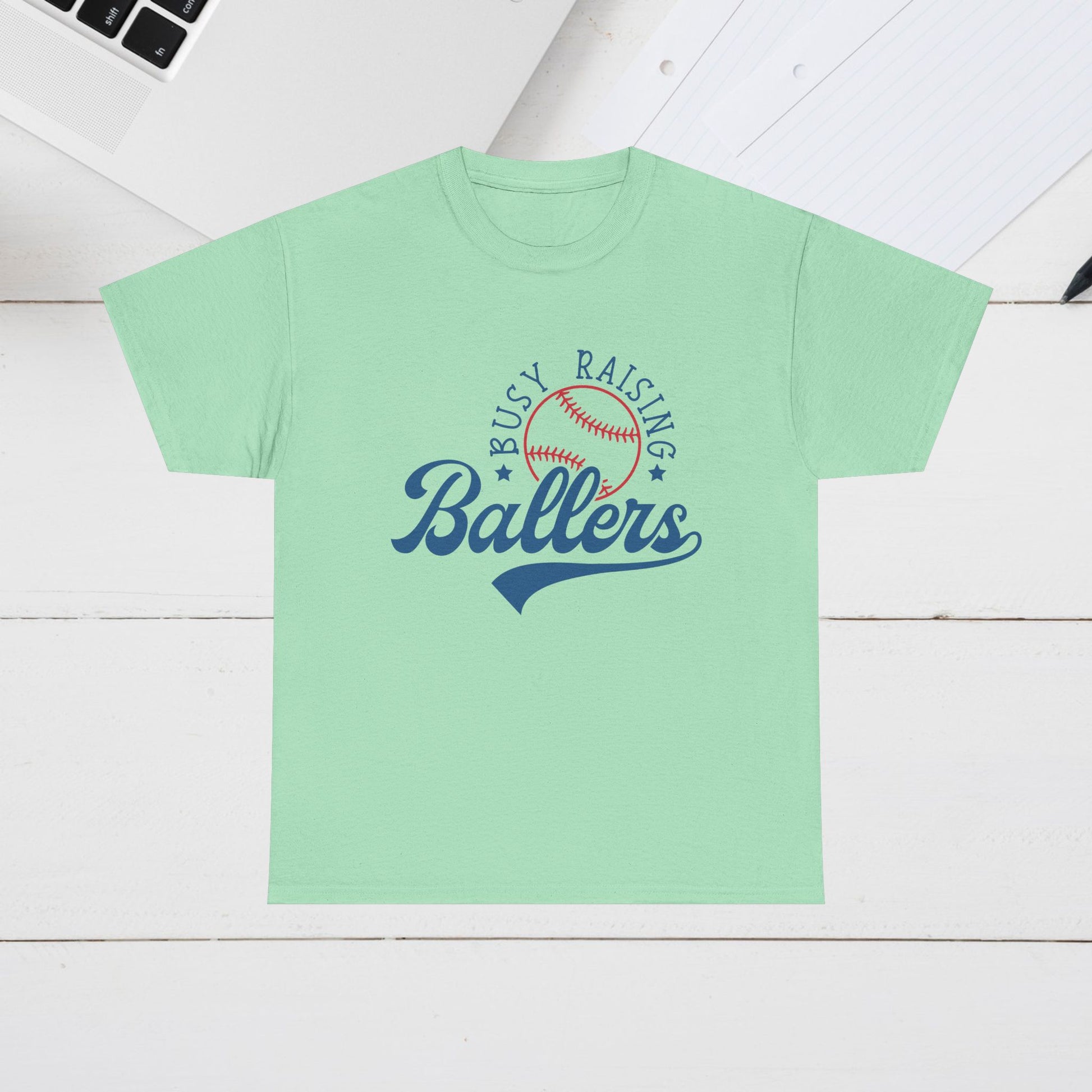 Busy Raising Ballers Unisex Heavy Cotton Tee - GULLYDESIGN