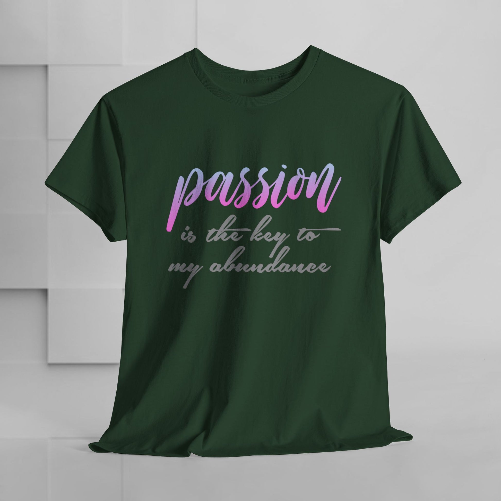 Passion is the Key Unisex Heavy Cotton Tee - Motivational T-Shirt for Inspiration and Abundance - GULLYDESIGN
