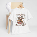 Feral Moms Social Club Tee - Unisex Heavy Cotton T-Shirt for Fun & Rebellious Moms - GULLYDESIGN