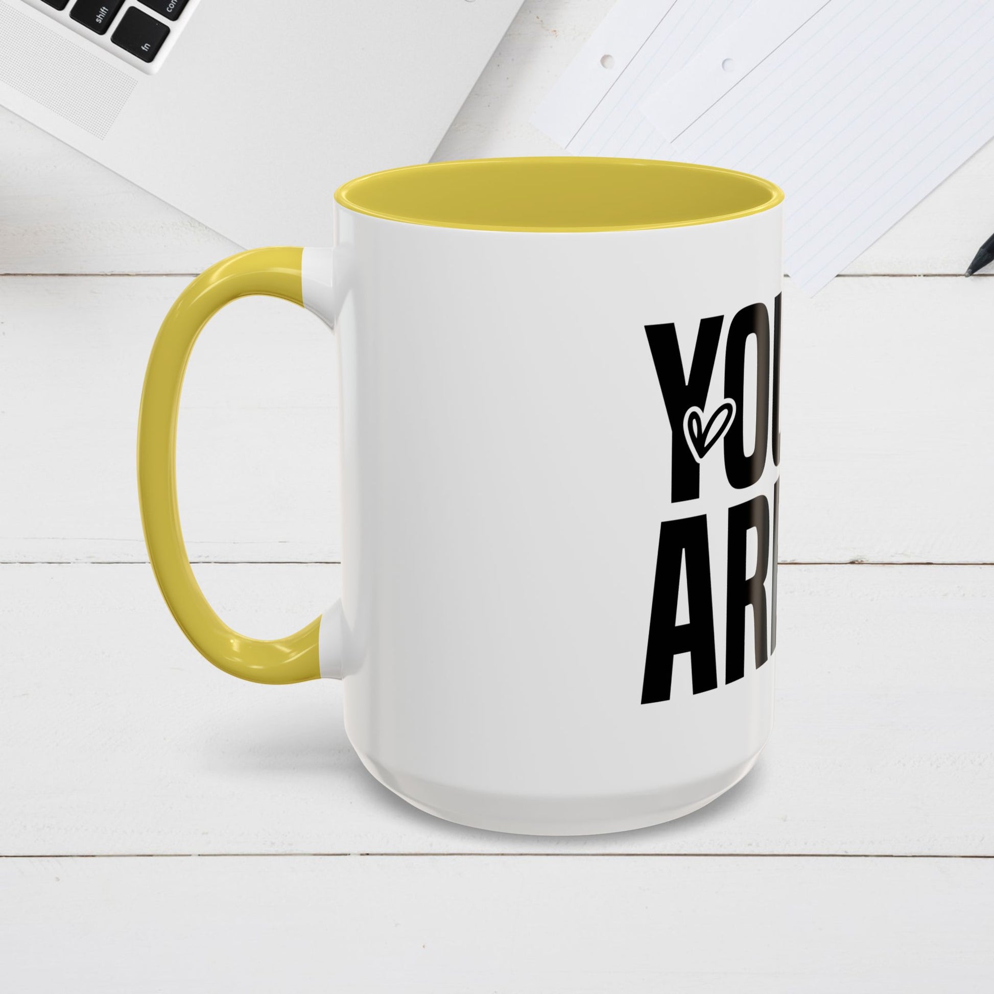 Inspirational Colorful Mug - Empowering Affirmations for Coffee Lovers - GULLYDESIGN