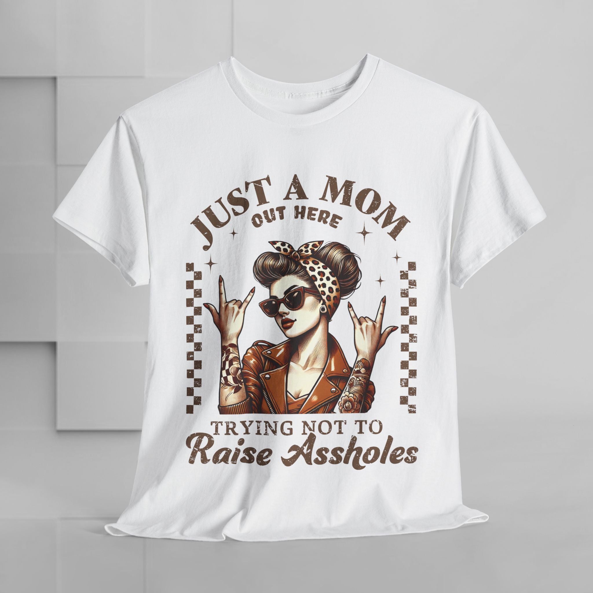Just a Mom Unisex Heavy Cotton Tee - Funny Mom Shirt for Mother's Day - GULLYDESIGN