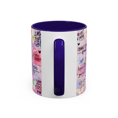 Inspirational Grateful and Thankful Butterfly Mug - Colorful 11oz & 15oz Coffee Cup with Motivational Quotes