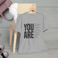 You Are Enough Unisex Heavy Cotton Tee | Inspirational Graphic Tee for Self-Love and Positivity - GULLYDESIGN