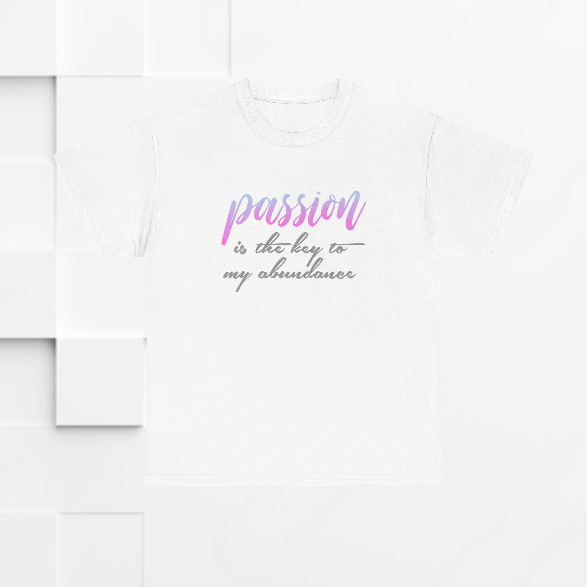 Passion is the Key Unisex Heavy Cotton Tee - Motivational T-Shirt for Inspiration and Abundance - GULLYDESIGN