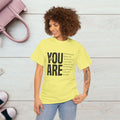 You Are Enough Unisex Heavy Cotton Tee | Inspirational Graphic Tee for Self-Love and Positivity - GULLYDESIGN
