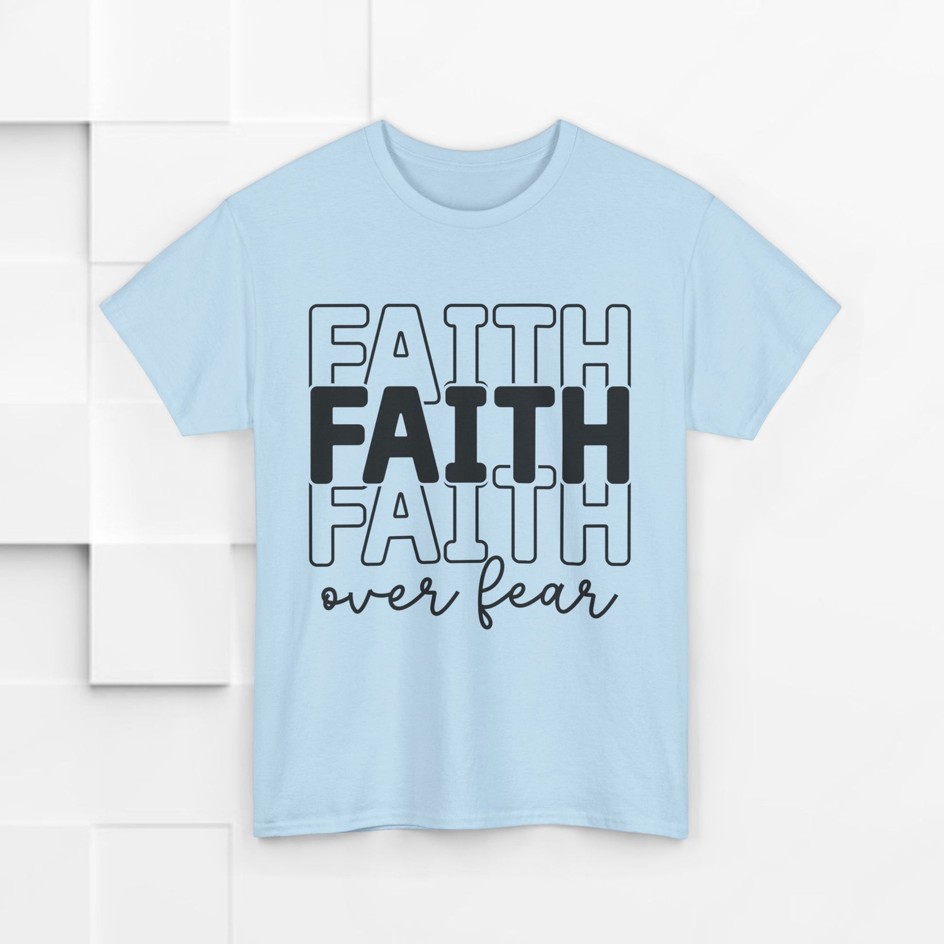 Faith Over Fear Unisex Heavy Cotton Tee - Inspirational T-Shirt - GULLYDESIGN