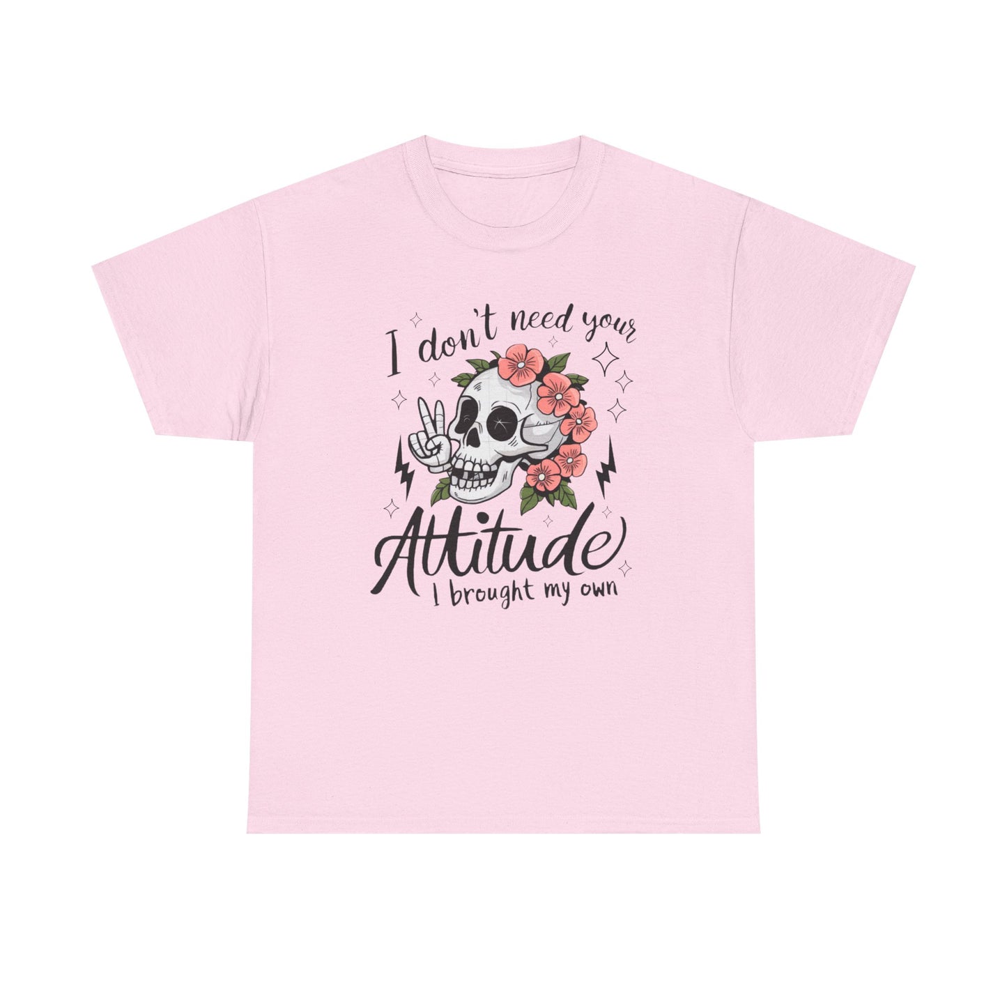 Rebellious Skull Attitude Unisex Heavy Cotton Tee