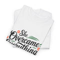 Empowering Women's Quote Unisex Heavy Cotton Tee - 'She Overcame Everything' - GULLYDESIGN