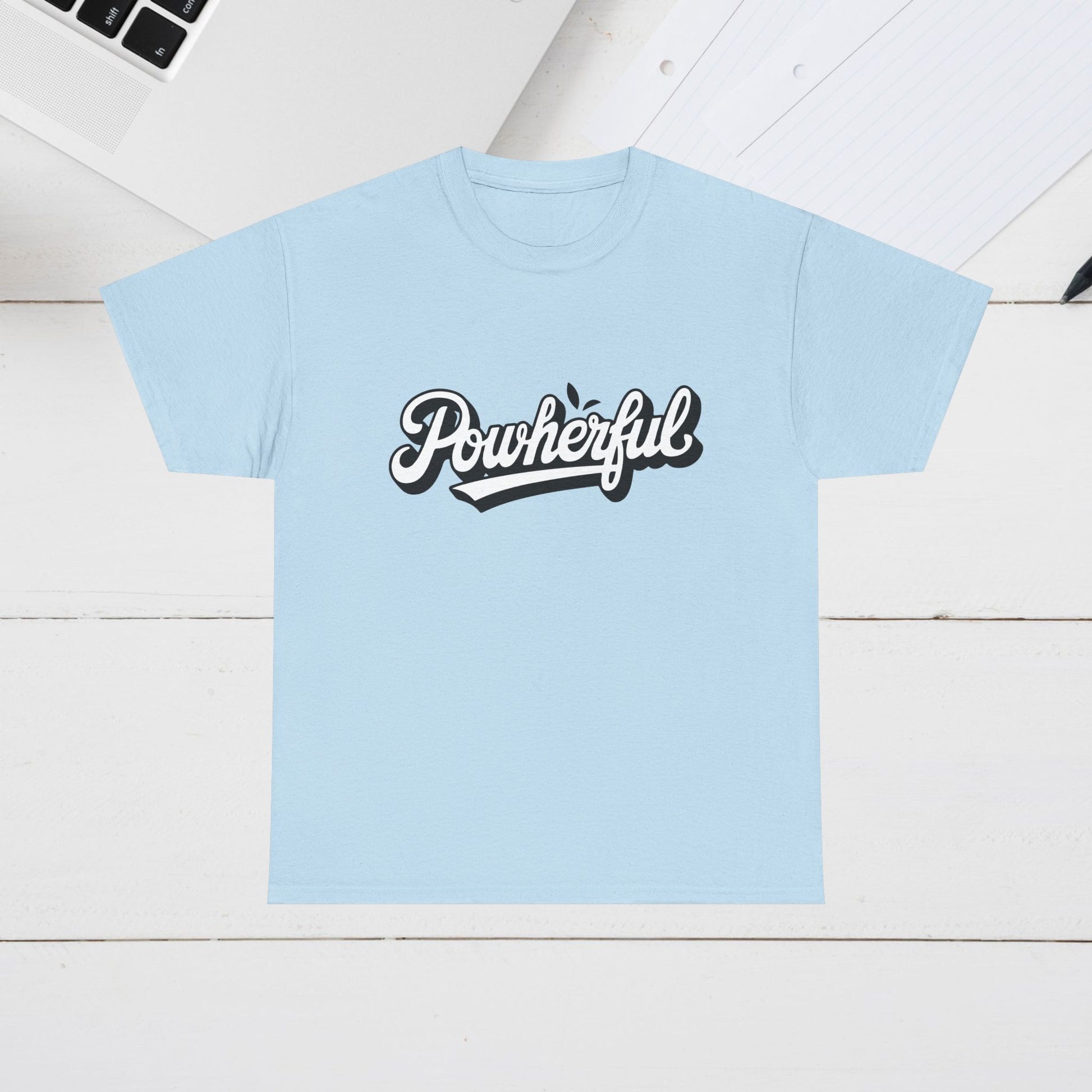 Unisex Heavy Cotton Tee - 'Powerful' Graphic Tee for Empowerment and Self-Expression - GULLYDESIGN