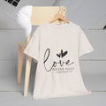 Love Never Fails Unisex Heavy Cotton Tee - Inspirational Christian T-Shirt - GULLYDESIGN