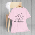Inspirational Unisex Heavy Cotton Tee - 'Be The Light' Matthew 5:14 - GULLYDESIGN