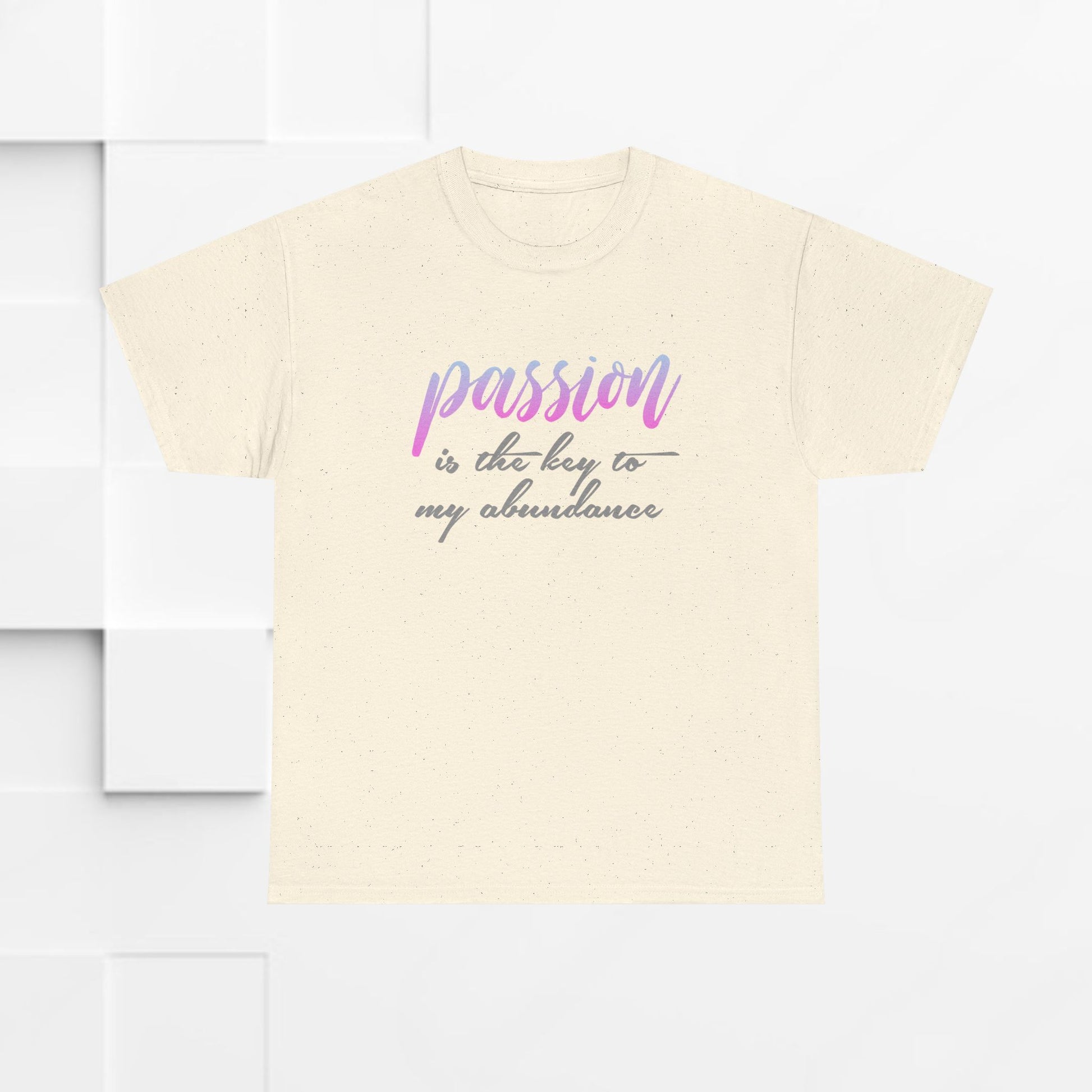 Passion is the Key Unisex Heavy Cotton Tee - Motivational T-Shirt for Inspiration and Abundance - GULLYDESIGN