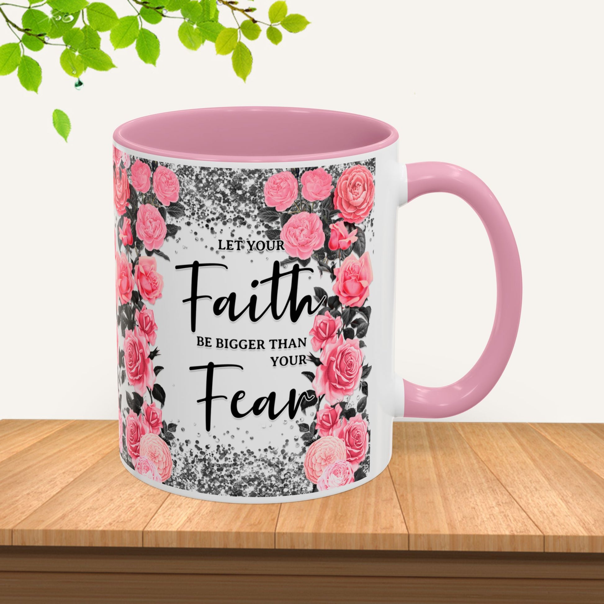 Colorful Floral Faith Mugs - Inspirational Coffee Cups for Home & Gifts - GULLYDESIGN
