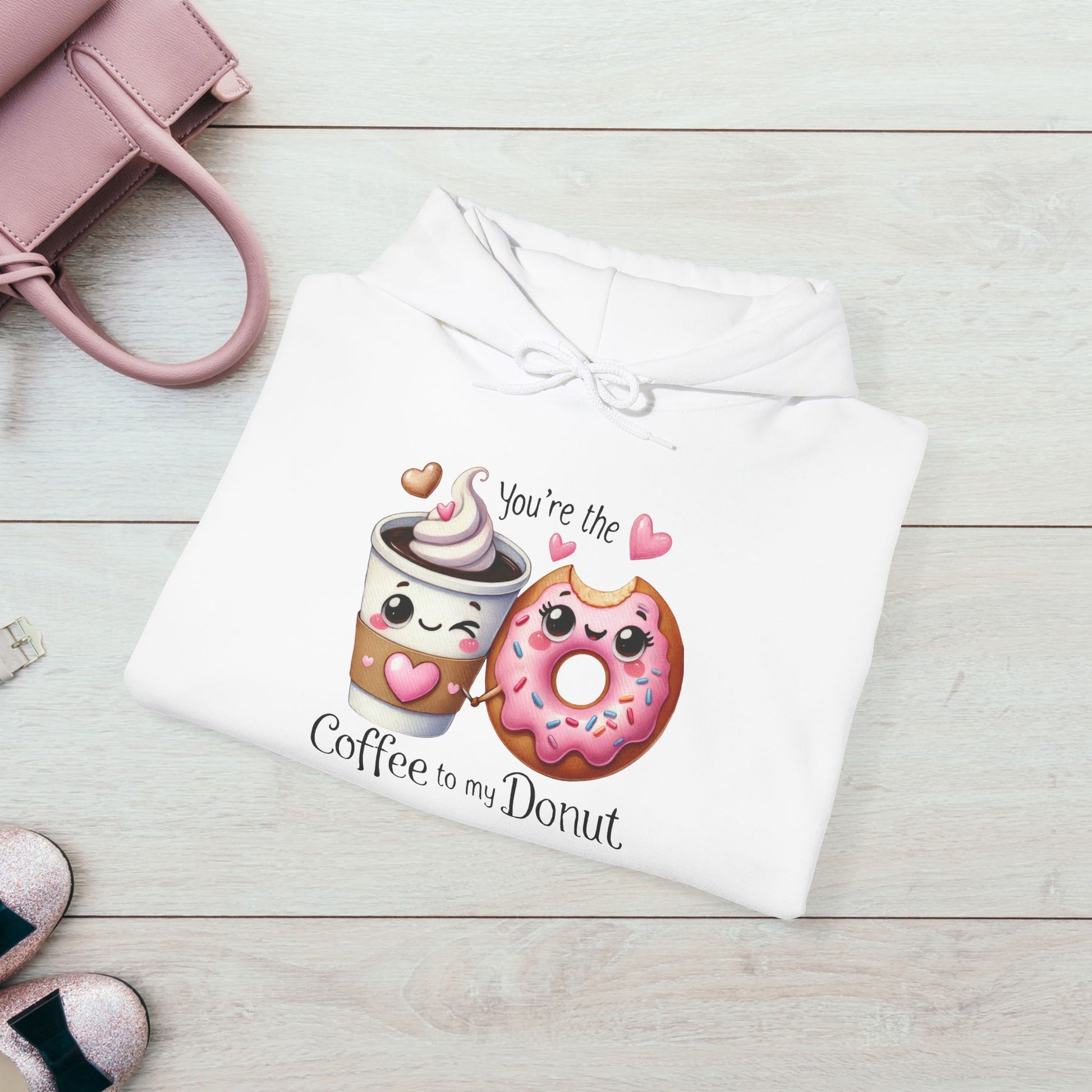 Cute Coffee & Donut Hoodie - You're the Coffee to My Donut Sweatshirt - GULLYDESIGN
