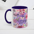 Inspirational Grateful and Thankful Butterfly Mug - Colorful 11oz & 15oz Coffee Cup with Motivational Quotes - GULLYDESIGN