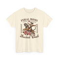 Feral Moms Social Club Tee - Unisex Heavy Cotton T-Shirt for Fun & Rebellious Moms - GULLYDESIGN