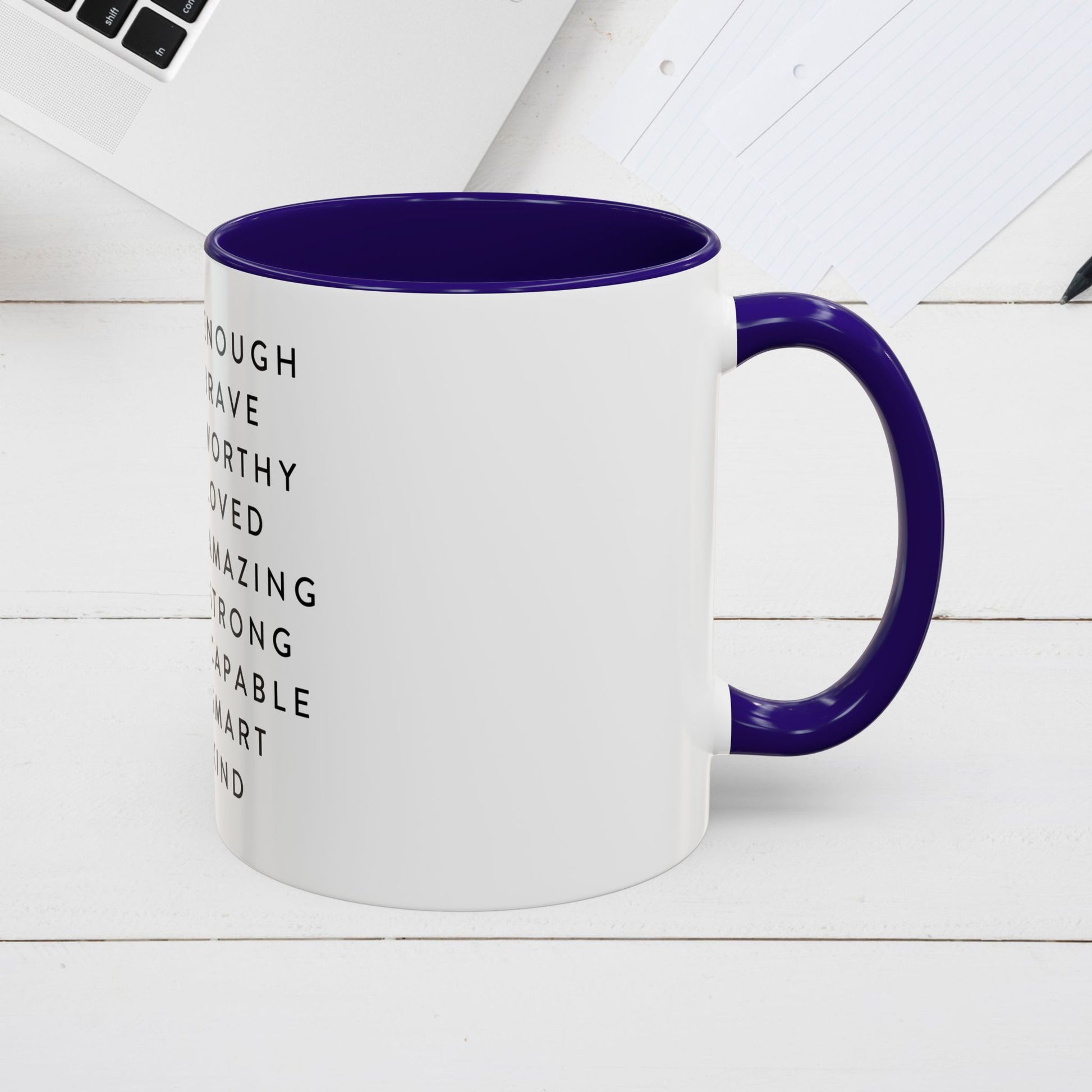Inspirational Colorful Mug - Empowering Affirmations for Coffee Lovers - GULLYDESIGN