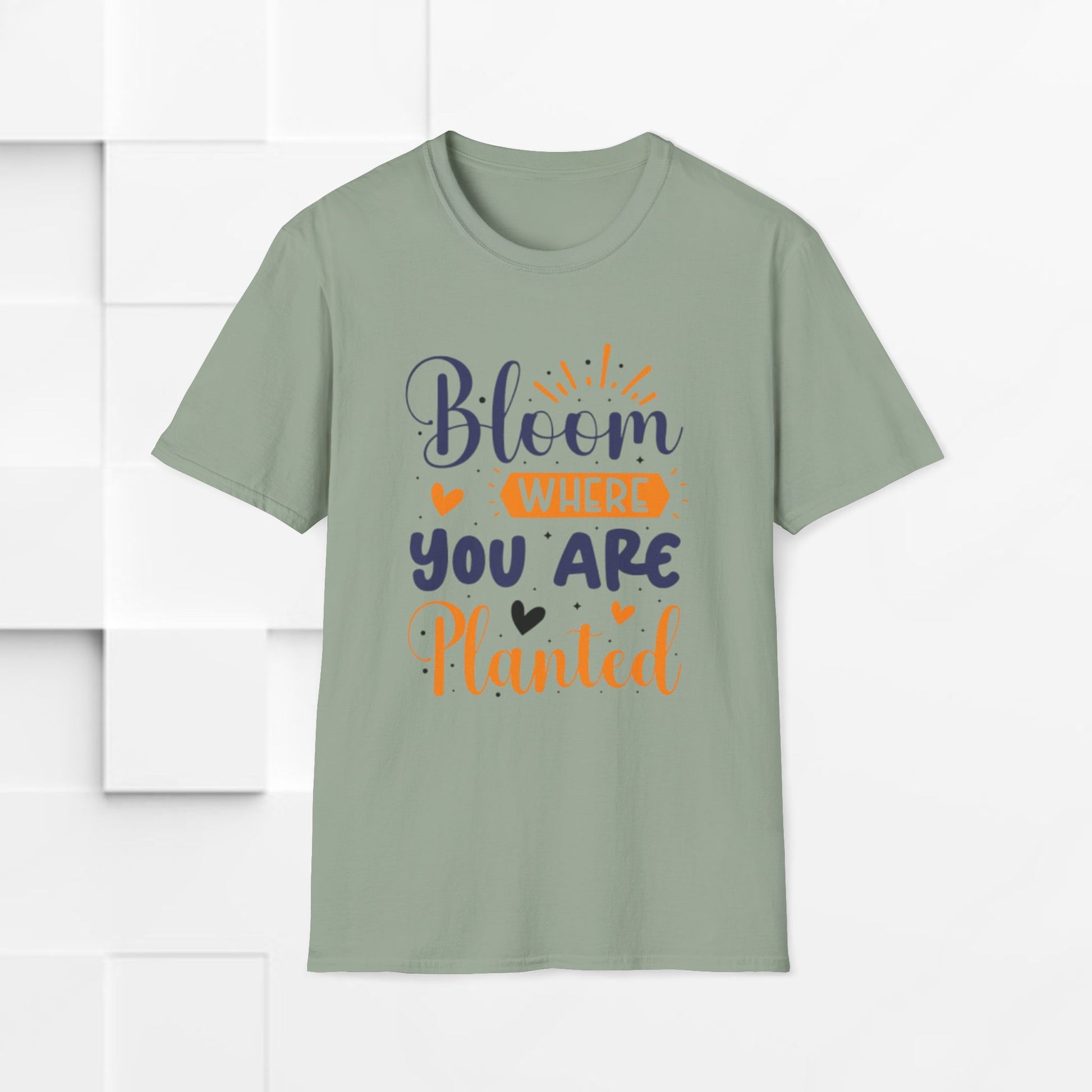 Inspirational Bloom T-Shirt - "Bloom Where You Are Planted" - GULLYDESIGN