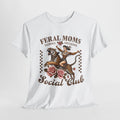 Feral Moms Social Club Tee - Unisex Heavy Cotton T-Shirt for Fun & Rebellious Moms - GULLYDESIGN