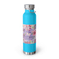 Inspirational Copper Insulated Water Bottle - 22oz - Motivational Quotes & Colorful Design - GULLYDESIGN