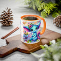 Colorful Floral Character Mug - Cute 11oz/15oz Coffee Mug for Nature Lovers - GULLYDESIGN