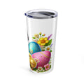 Easter Floral Bunny Tumbler 20oz - Insulated Travel Mug for Spring Celebrations - GULLYDESIGN