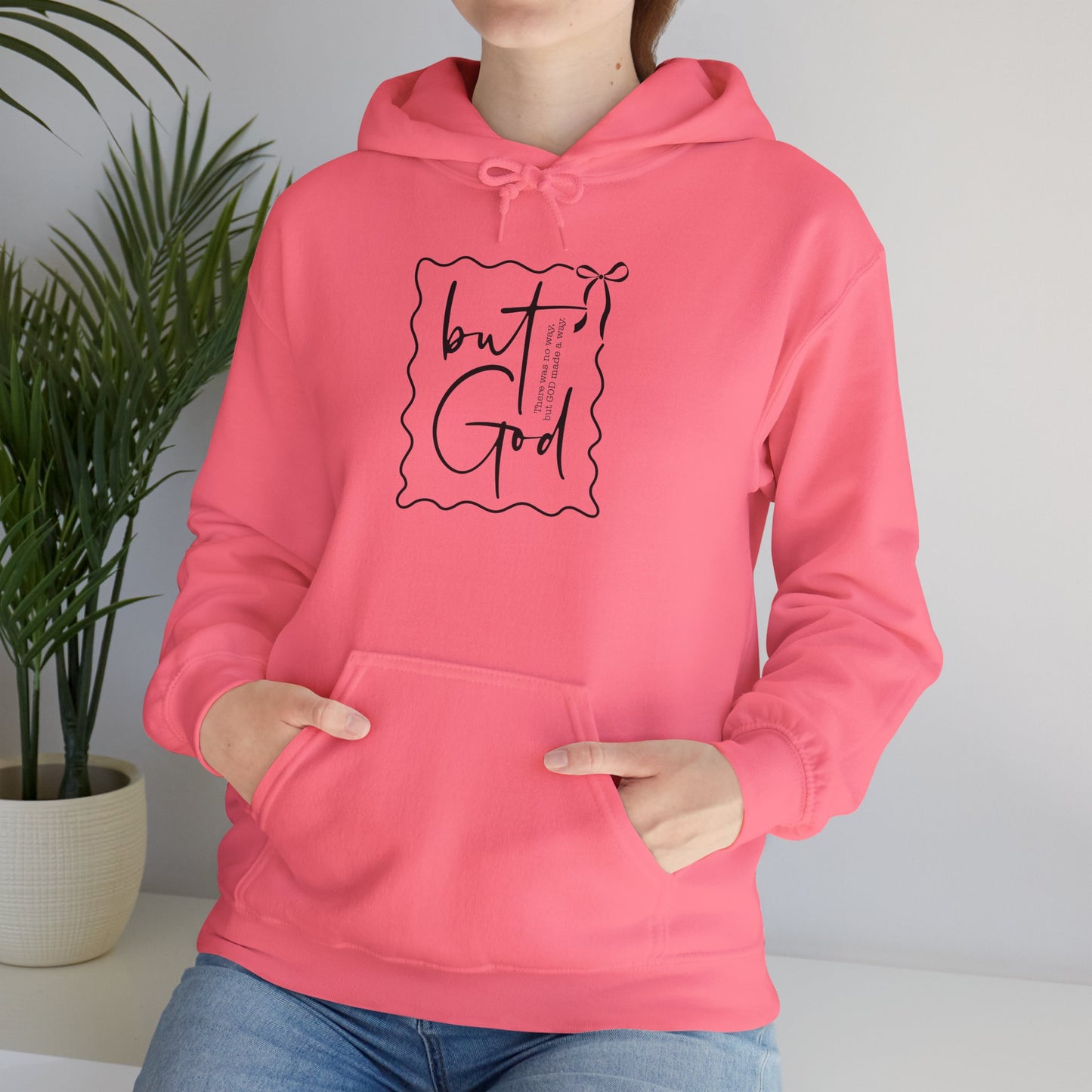 Inspirational Unisex Heavy Blend Hoodie - "but God" Design