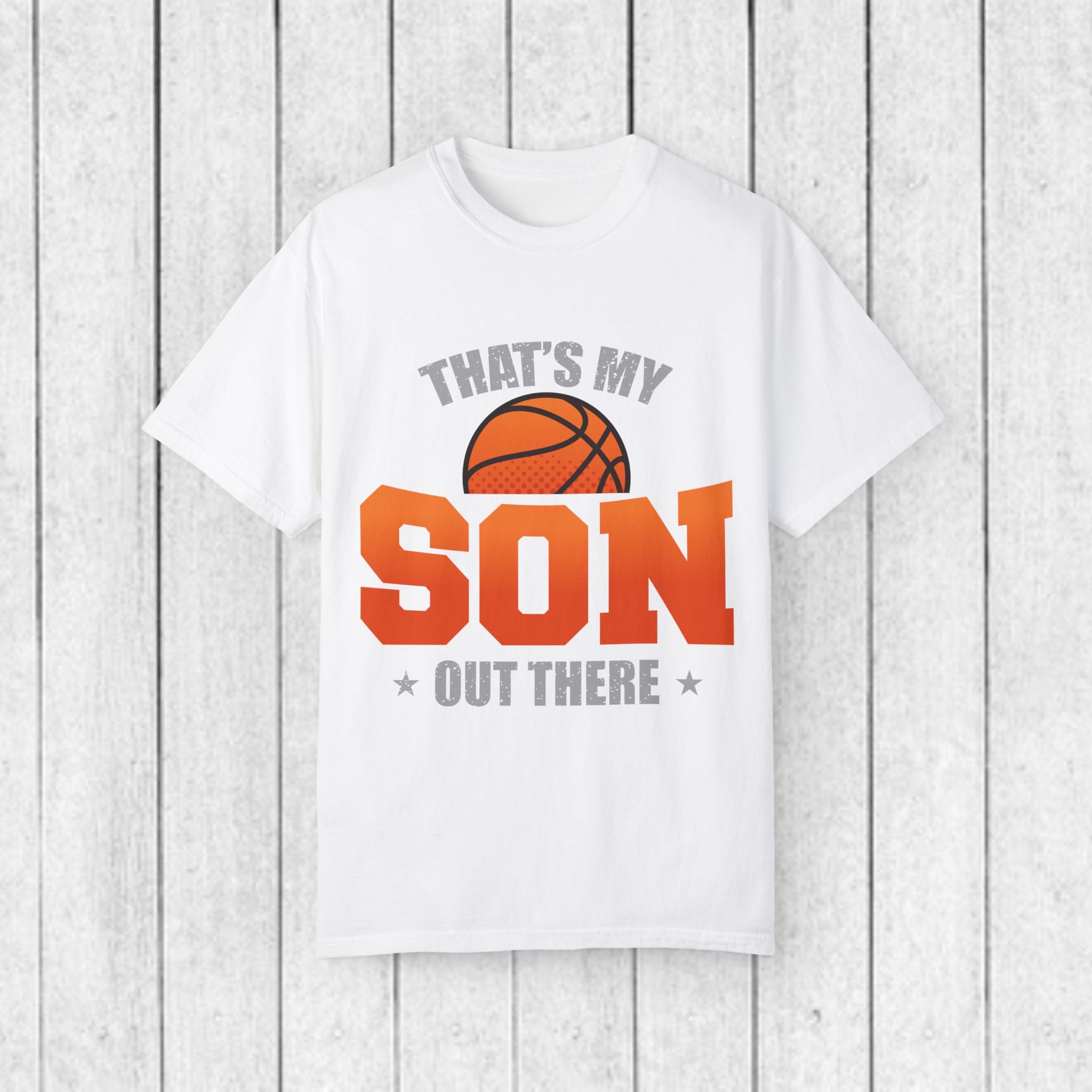 That's My Son Basketball T-Shirt - Unisex Garment-Dyed Tee for Proud Parents - GULLYDESIGN