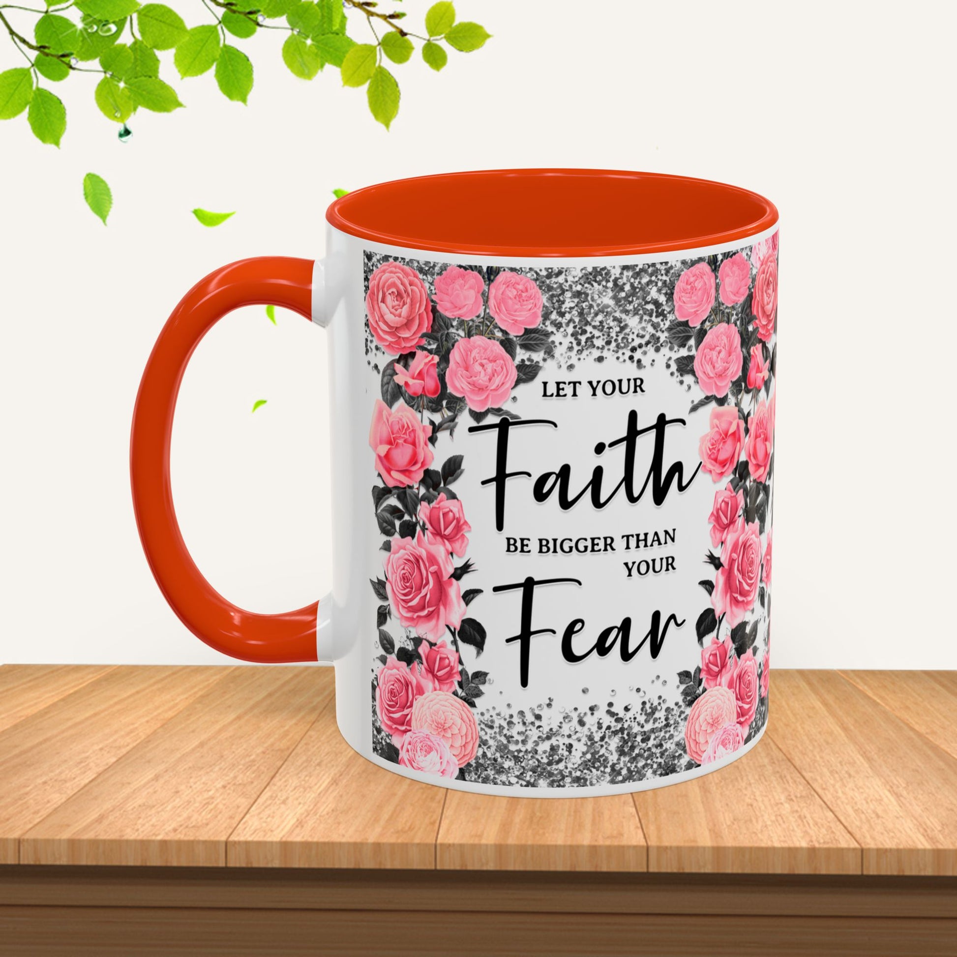 Colorful Floral Faith Mugs - Inspirational Coffee Cups for Home & Gifts - GULLYDESIGN