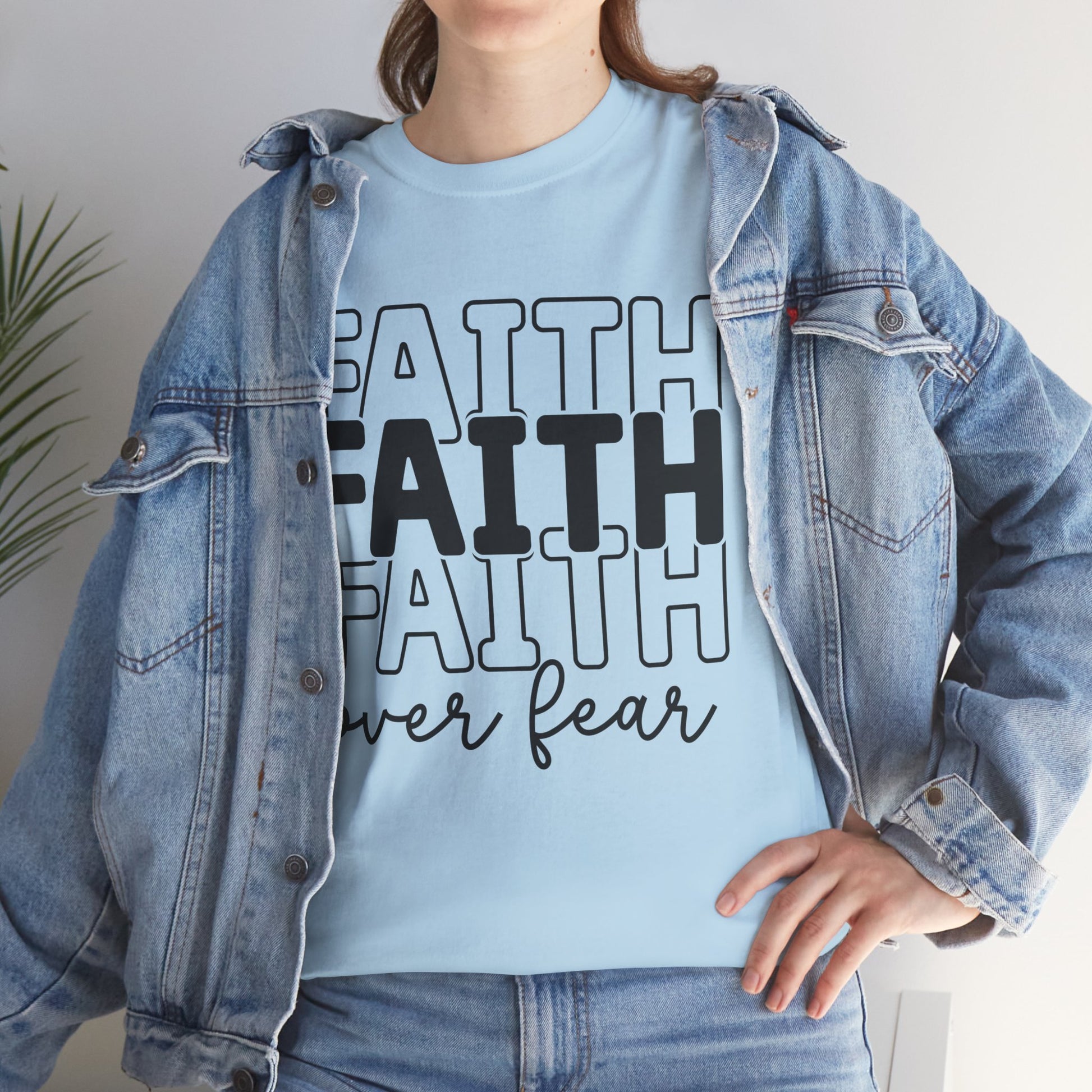 Faith Over Fear Unisex Heavy Cotton Tee - Inspirational T-Shirt - GULLYDESIGN
