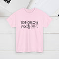Inspirational Unisex Heavy Cotton Tee - 'Tomorrow Needs You' - GULLYDESIGN