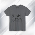 Love Never Fails Unisex Heavy Cotton Tee - Inspirational Christian T-Shirt - GULLYDESIGN